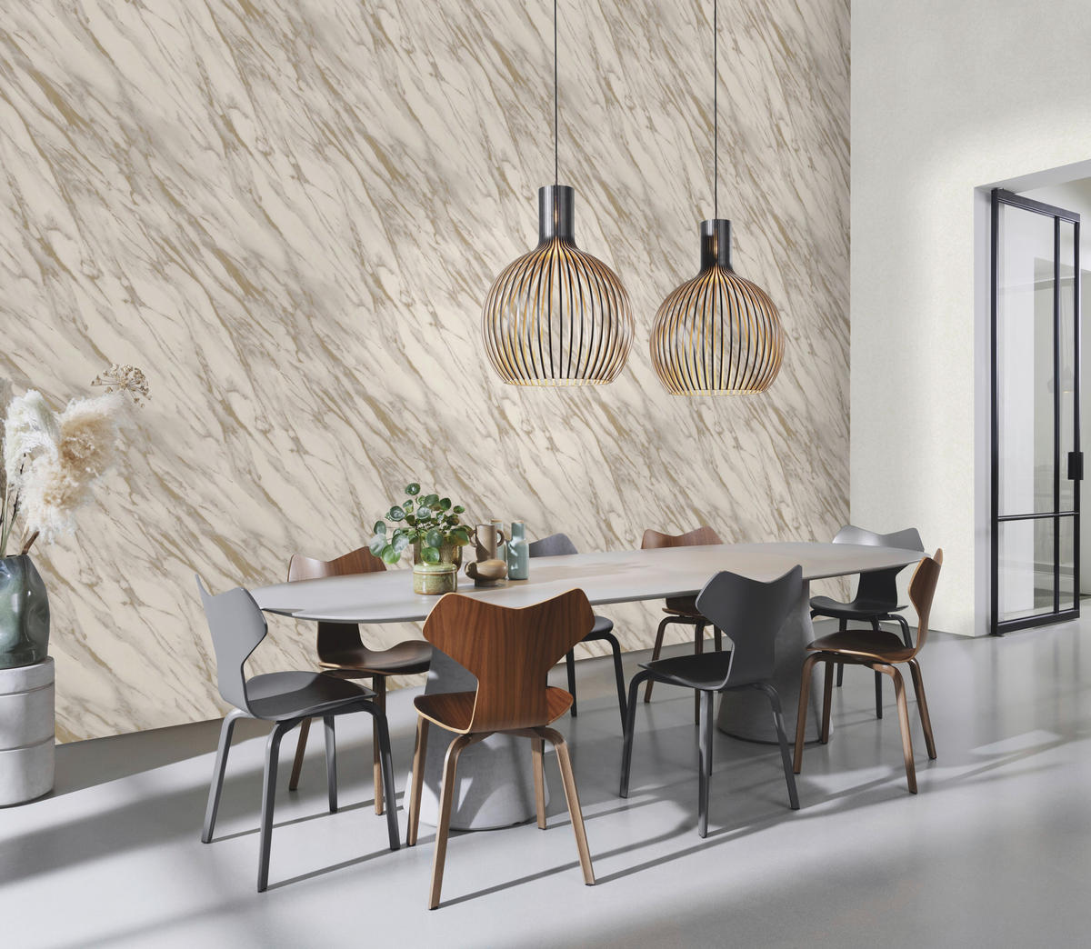 Rasch Papiertapete Marmoroptik beige gold B/L: ca. 53x1005 cm Papiertapete_200133 - beige/gold (53,00/1005,00cm) - Rasch