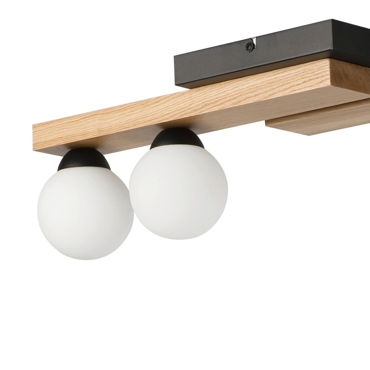 Lamkur Pendelleuchte schwarz Holz B/H/L: ca. 20x84x84 cm G9 2 Brennstellen CORTINA - schwarz (84,00/20,00/84,00cm) - Lamkur