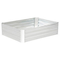 Outsunny Hochbeet silber Stahl H/T/L: ca. 30x90x120 cm Hochbeet 845-519 - silber (120,00cm) - Outsunny