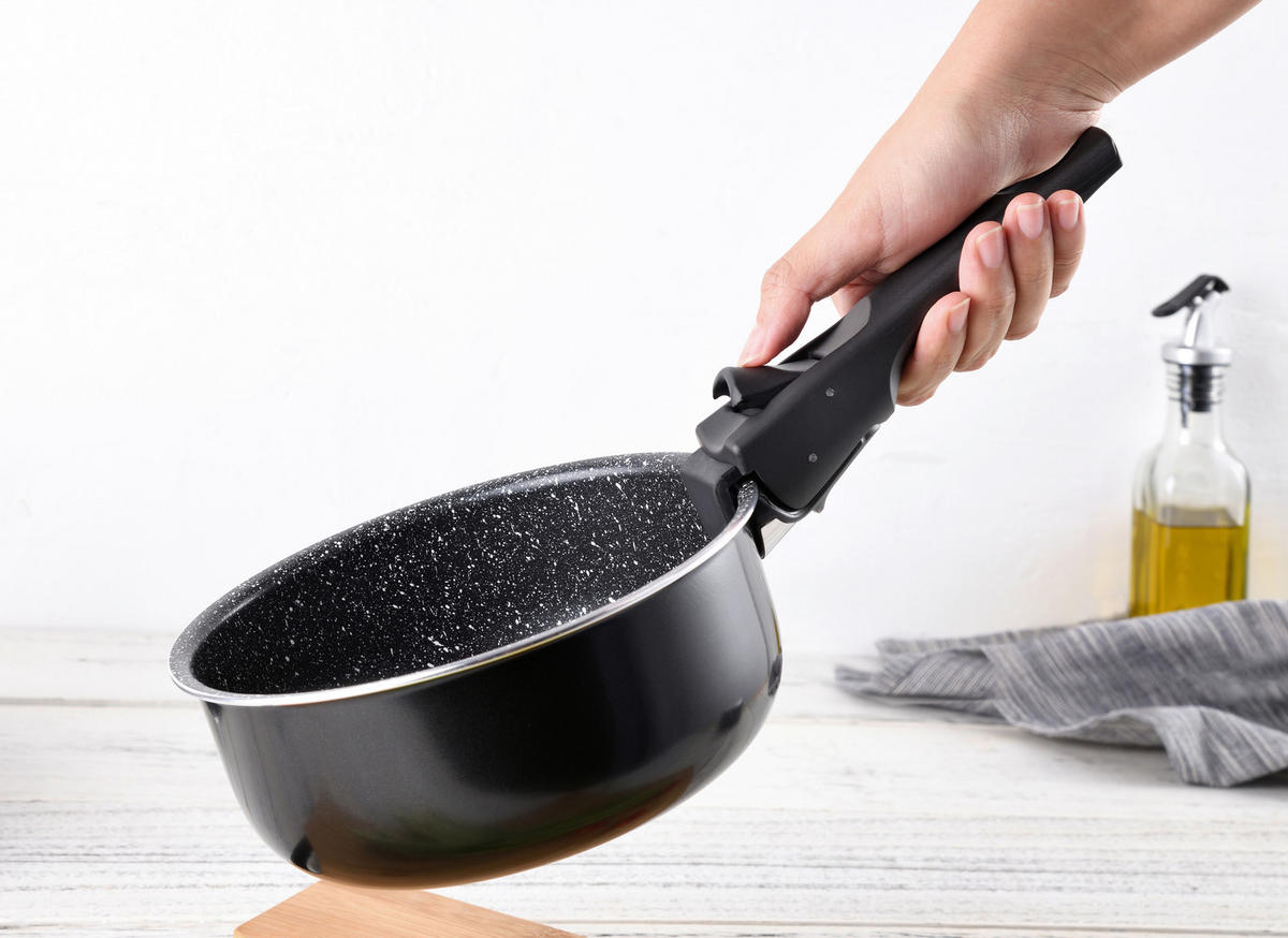 BERGNER Topfset Click & cook black schwarz Aluminium 4 tlg. Click & cook black - schwarz - BERGNER