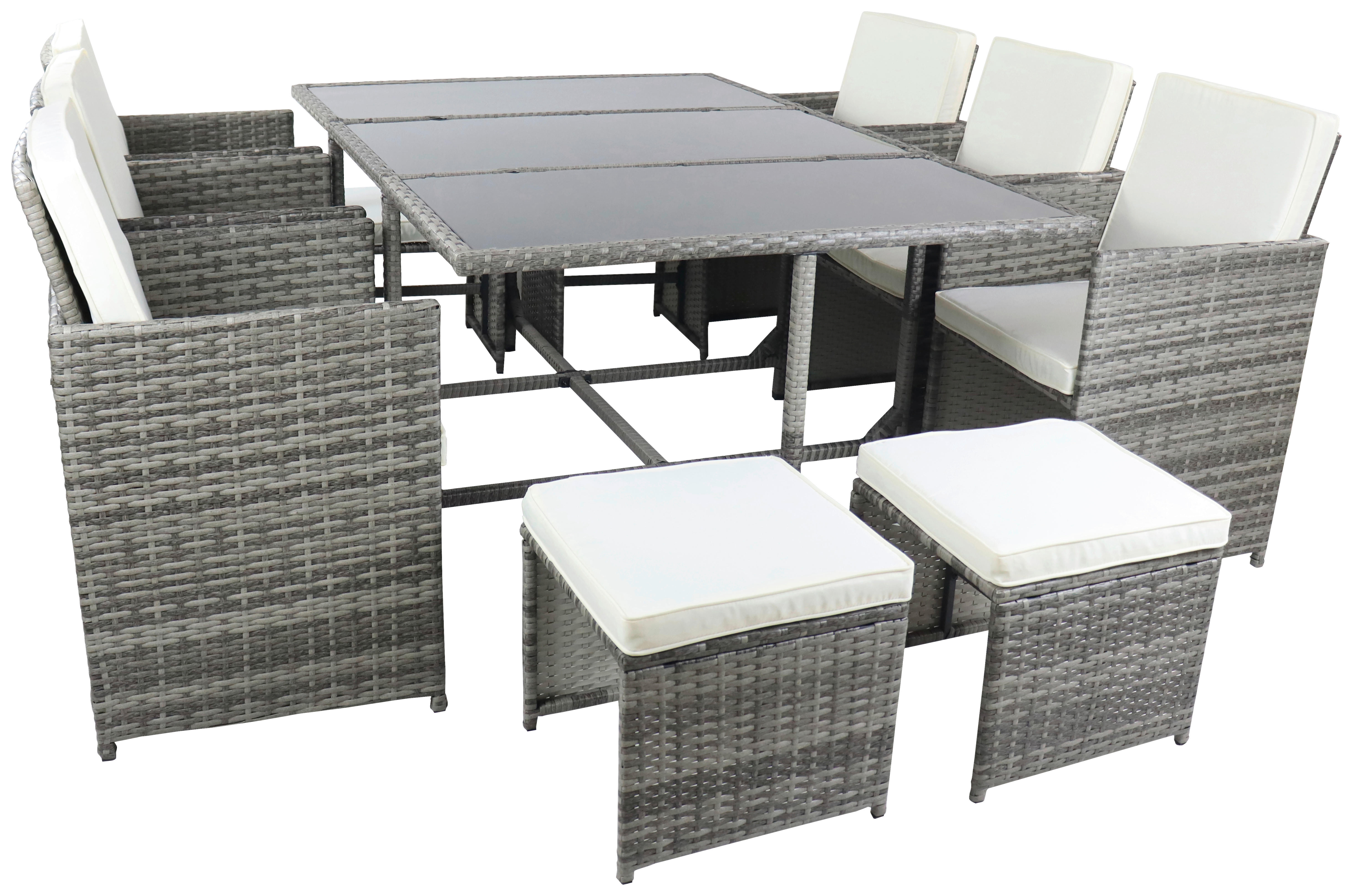 VCM Gartensitzgruppe Raloso grau Glas B/H/L: ca. 170x74x110 cm Raloso - grau (110,00/170,00/74,00cm) - VCM