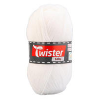 Handstrickgarn Twister Baby weiß L: ca. 21000 cm Twister Baby - weiß (21000,00cm) - Twister