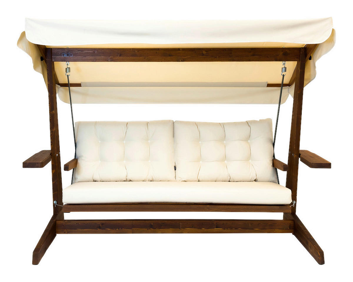 Westmann Hollywoodschaukel Viva beige Holz B/H/L: ca. 237x175x115 cm Viva - beige (115,00/237,00/175,00cm) - Westmann