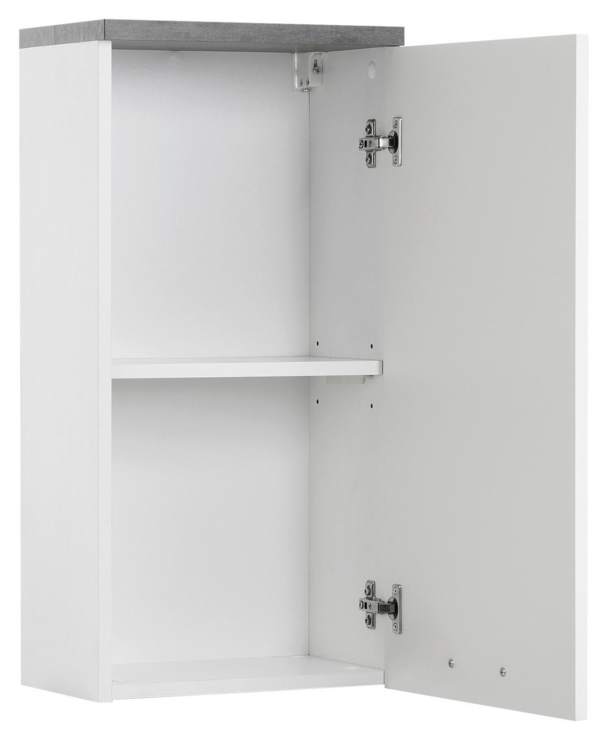 Badhängeschrank Praya Dark Concret weiß Hochglanz B/H/T: ca. 36x71x22 cm Praya - weiß (36,00/71,00/22,00cm)