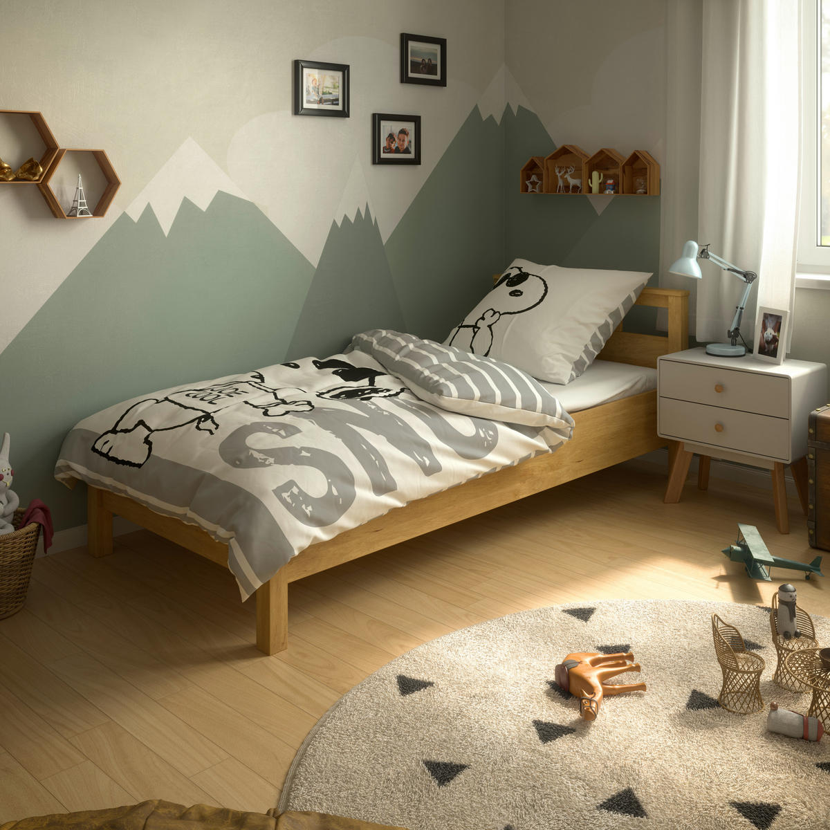 Microfaser Bettwäsche Bettwäsche Snoopy cool 135x200 - weiß/grau (135,00/200,00cm) - Snoopy