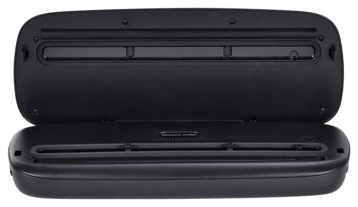 MASTERPRO Vakuumierer BGMP-9080 Foodies silber schwarz Kunststoff Edelstahl B/H/T: ca. 37x7x15 cm ca. 130 W Foodies BGMP-9080 - schwarz/silber (37,00/7,00/15,00cm) - MASTERPRO