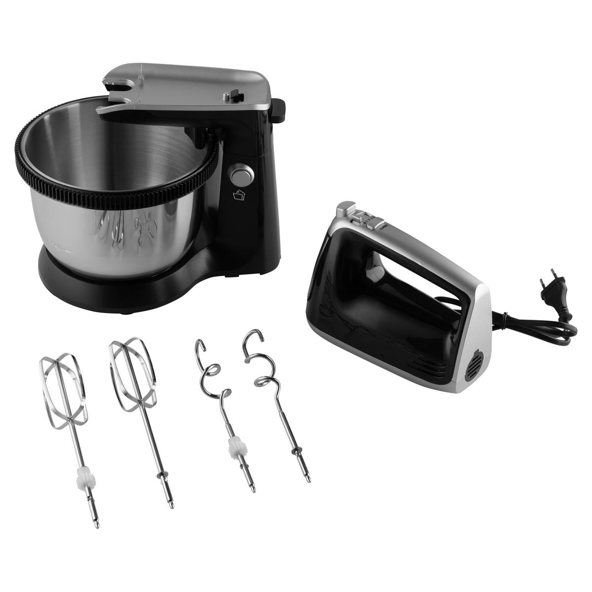 POCOline Mixer schwarz Kunststoff Edelstahl B/H/L: ca. 21,3x34,7x28,7 cm Handmixerset_MixIt - schwarz (28,70/21,30/34,70cm) - POCOline