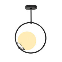 Opviq Deckenleuchte Dolunay schwarz weiß Metall B/H/T/L/D: ca. 15x39x15x26x15 cm E27 1 Brennstellen Dolunay - weiß/schwarz (26,00/15,00/39,00cm) - Opviq