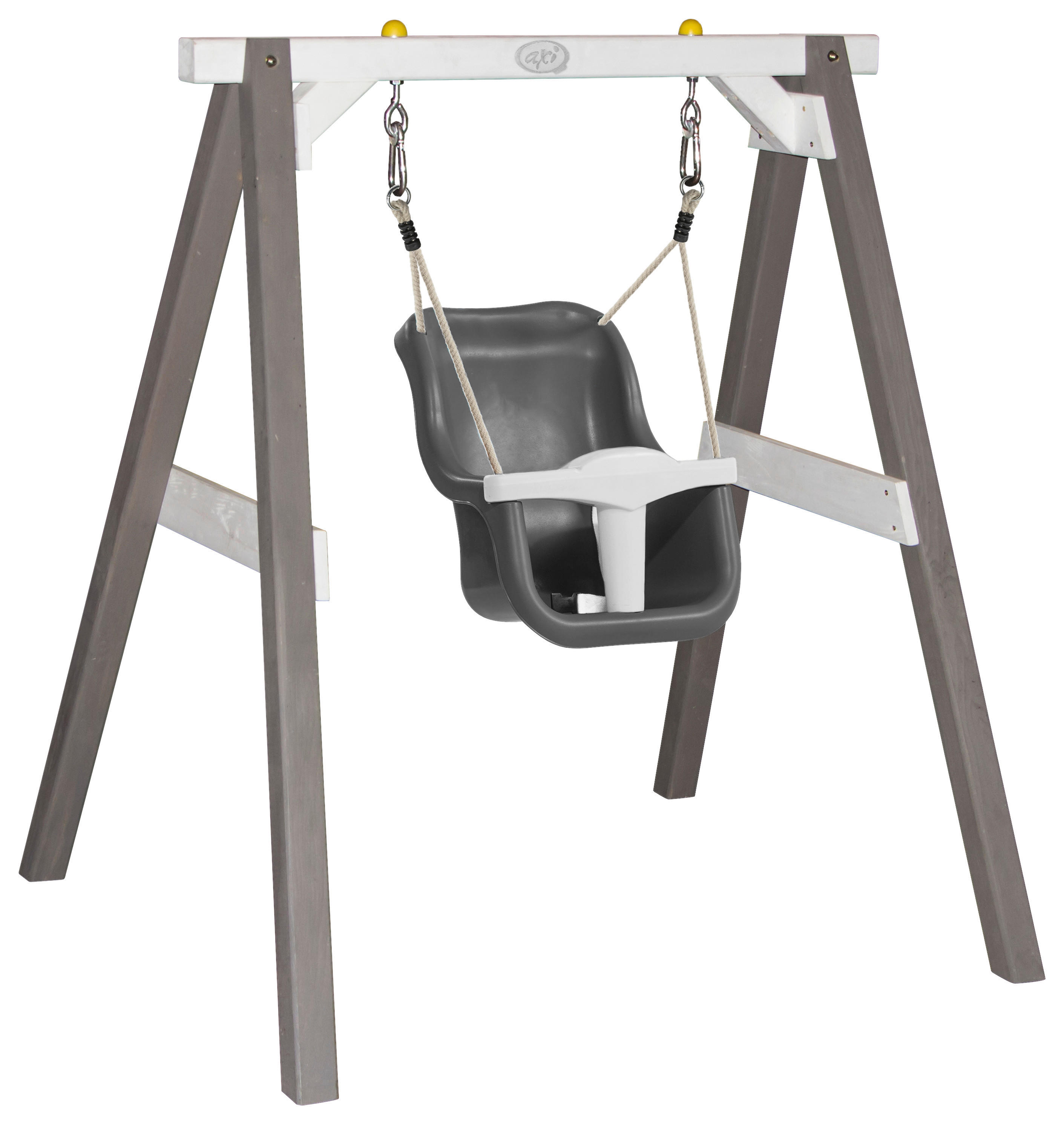 AXI Babyschaukel grau B/H/L: ca. 120x134x103 cm Babyschaukel Grau/Weiß - weiß/grau (103,00/120,00/134,00cm) - AXI