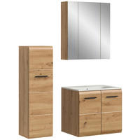Badezimmer-Set Ice Artisan Oak Nachbildung B/H/T: ca. 105x185x46 cm Ice - (105,00/185,00/46,00cm) - xonox.home