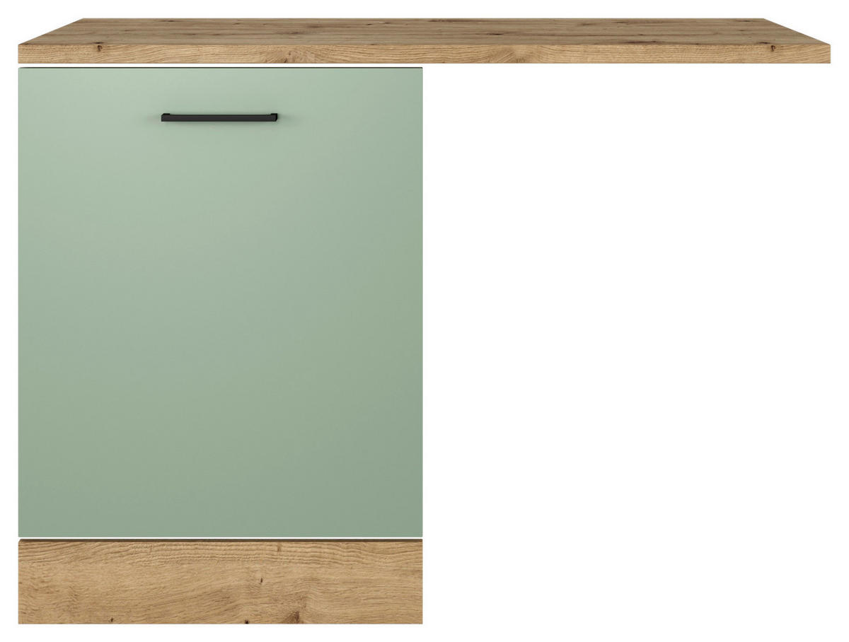 Flex-Well Geschirrspüler- Frontset Cara grün B/H/T: ca. 110x85x60 cm Cara - Eiche/schwarz (110,00/85,00/60,00cm) - Flex-Well