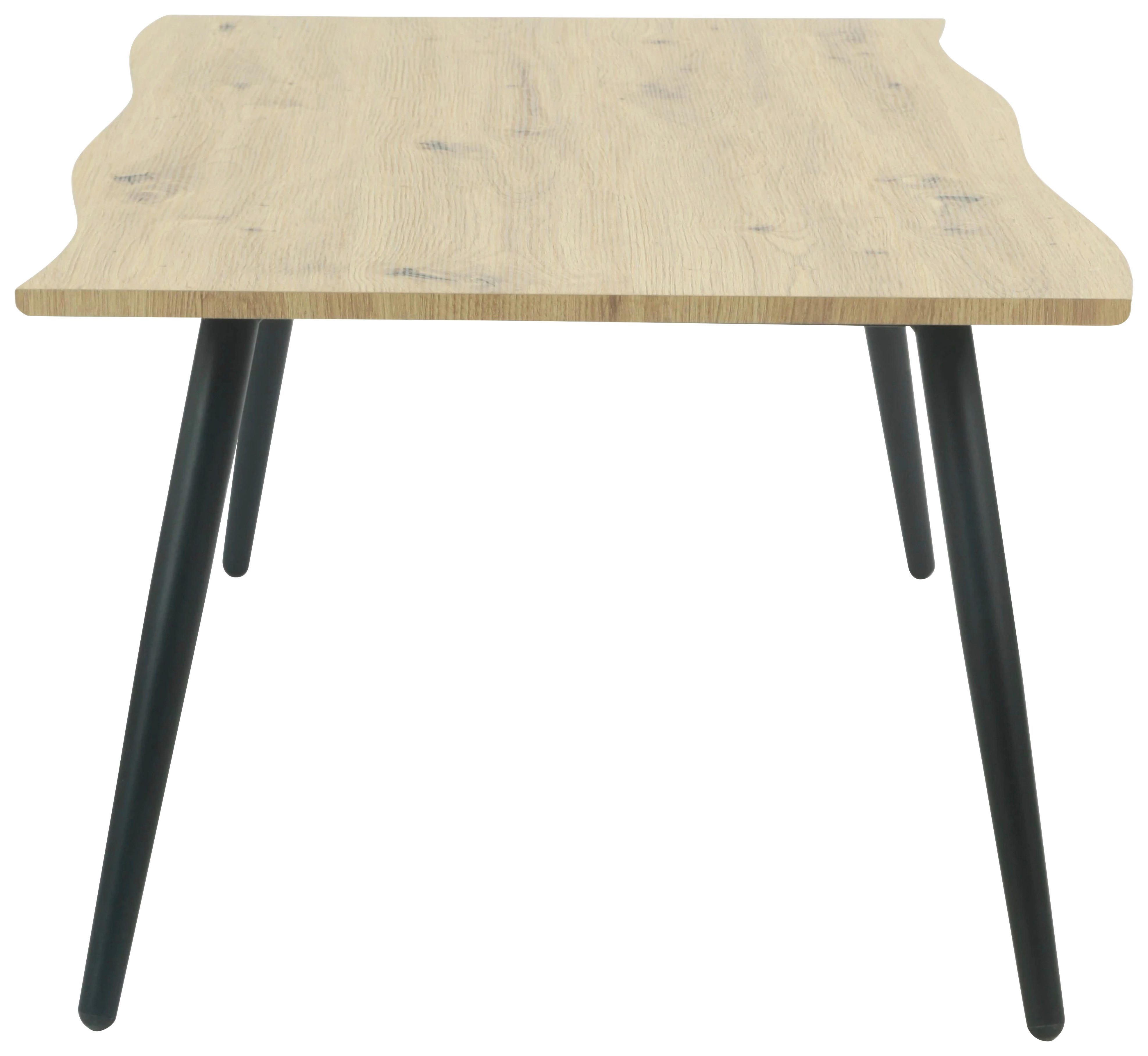 Couchtisch Zagreb Eiche Artisan Nachbildung B/H/T: ca. 110x42x60 cm Zagreb - Eiche/schwarz (110,00/42,00/60,00cm)