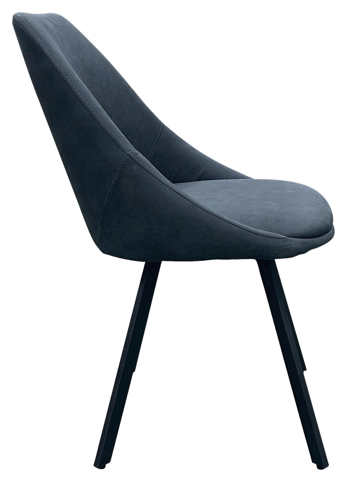 Stuhl JASPER 2er-Set. anthrazit Microfaser B/H/T: ca. 55x89x53 cm JASPER 2er-Set. - schwarz/anthrazit (55,00/89,00/53,00cm) - byLIVING