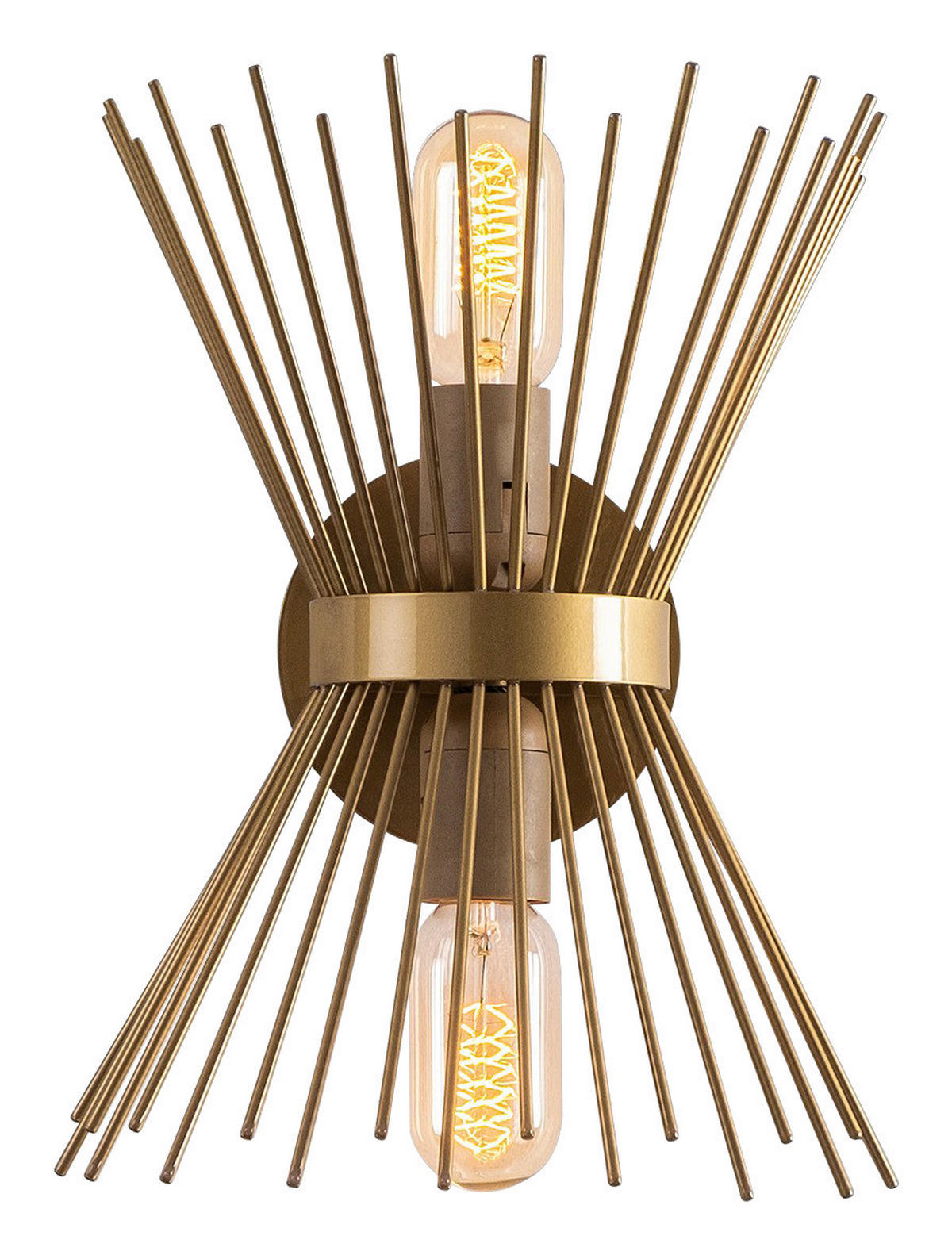 Opviq Wandleuchte Kirpi gold Eisen B/H/T/L: ca. 16x33x16x23 cm E27 1 Brennstellen Kirpi - gold (23,00/16,00/33,00cm) - Opviq