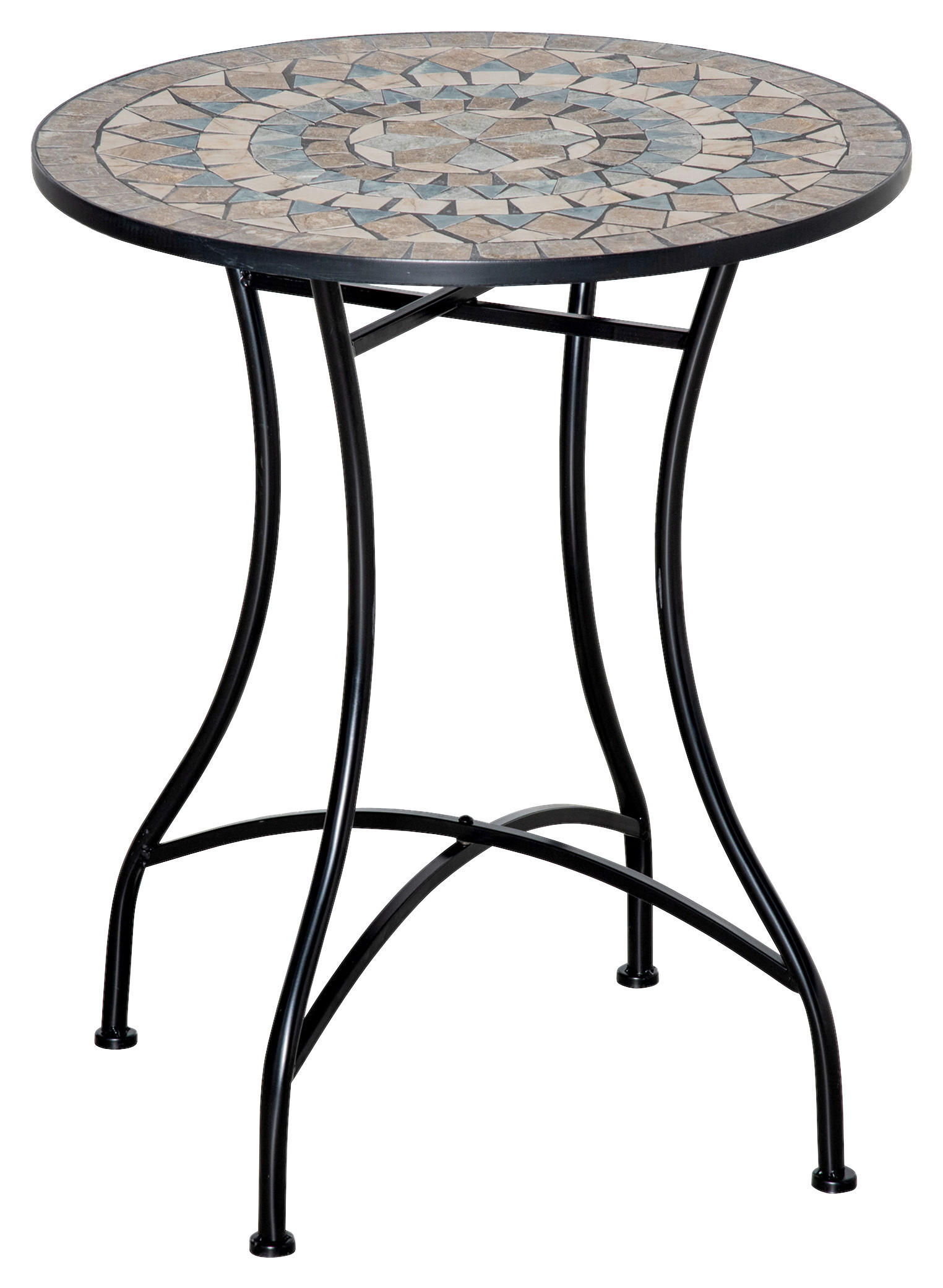 Outsunny Gartentisch bunt Metall H/D: ca. 71x60 cm Gartentisch - bunt (60,00/71,00cm) - Outsunny