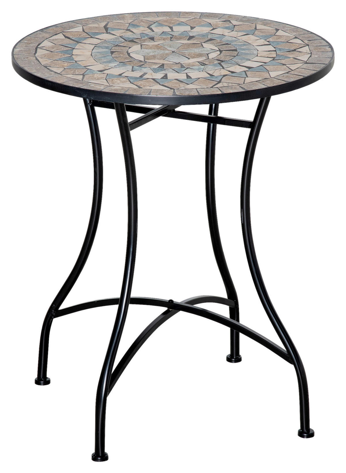 Outsunny Gartentisch bunt Metall H/D: ca. 71x60 cm Gartentisch - bunt (60,00/71,00cm) - Outsunny