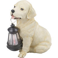 LED-Solarleuchte beige Kunststoff B/H/T: ca. 23,5x25x15,5 cm SOLAR - beige (23,50/25,00/15,50cm) - GLOBO