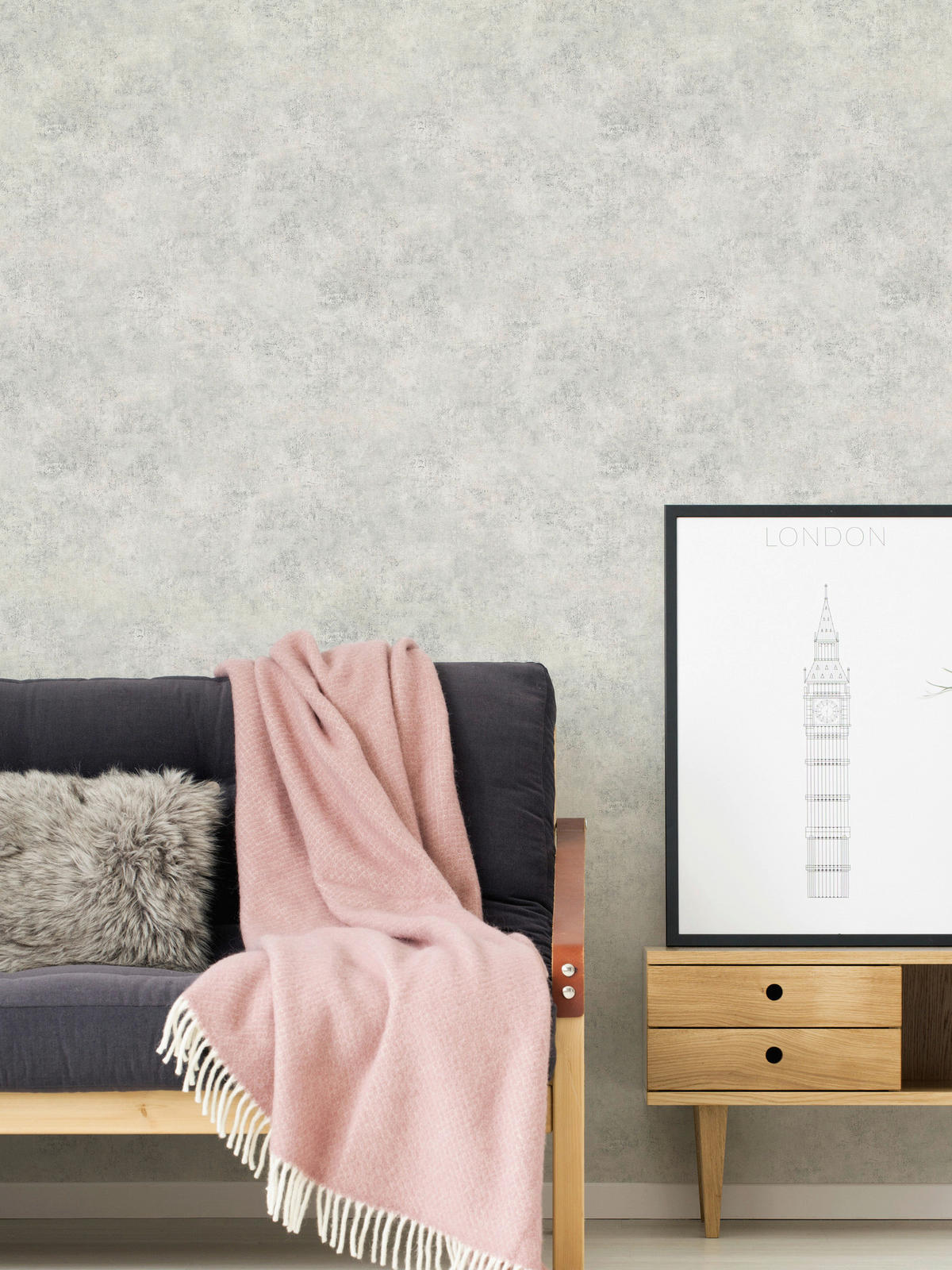 A.S.Creation Vliestapete grau B/H/D: ca. 53x1005x7,7 cm Vliestapete - grau (7,70/1005,00cm) - A.S.Creation