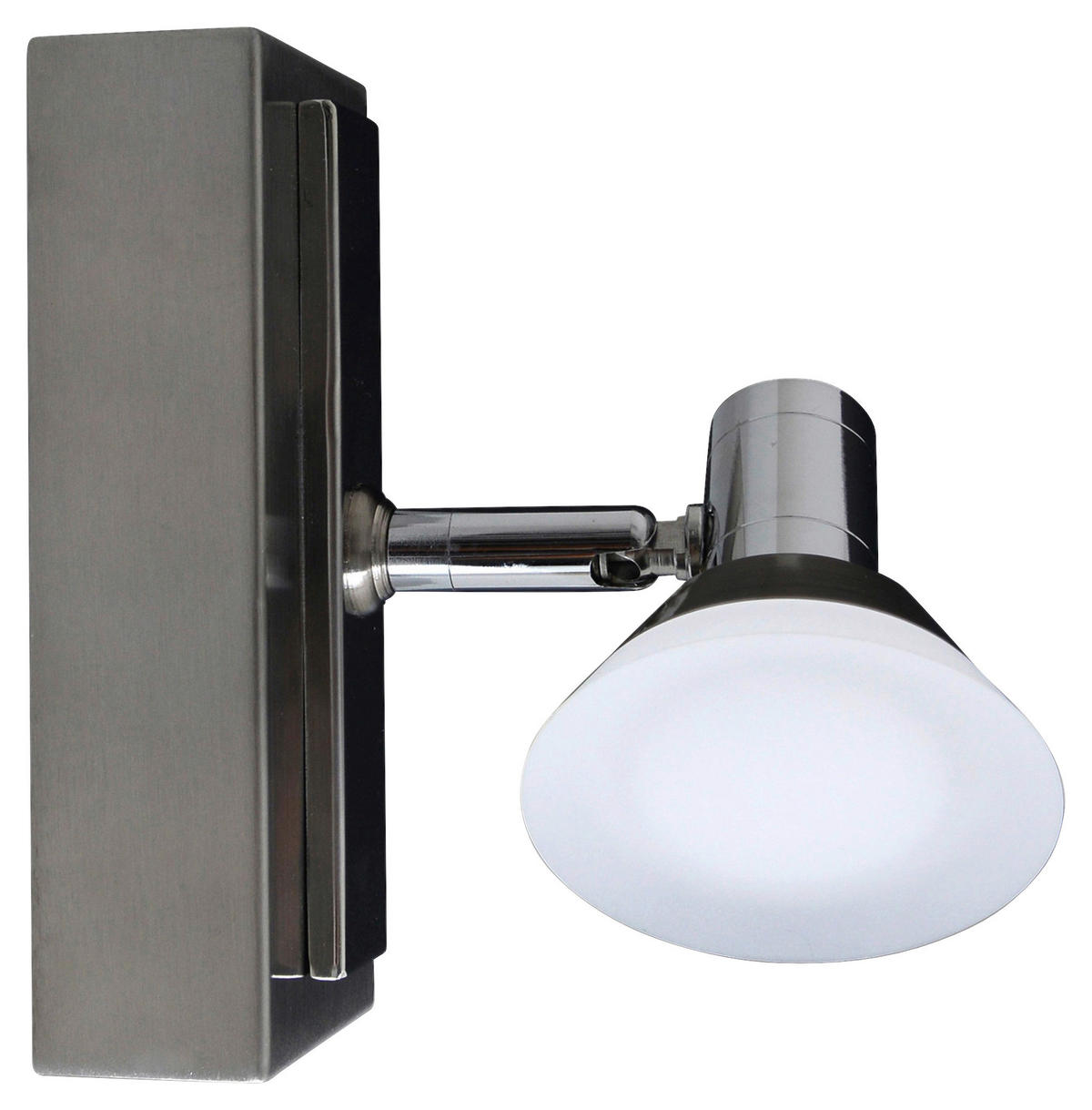 LED-Außenwandleuchte Jericho NV1226642 Chrom B/H/L: ca. 7,3x13,7x15 cm LED Außenwandleuchte Clair mit LED - Chrom (15,00/7,30/13,70cm) - Näve Leuchten