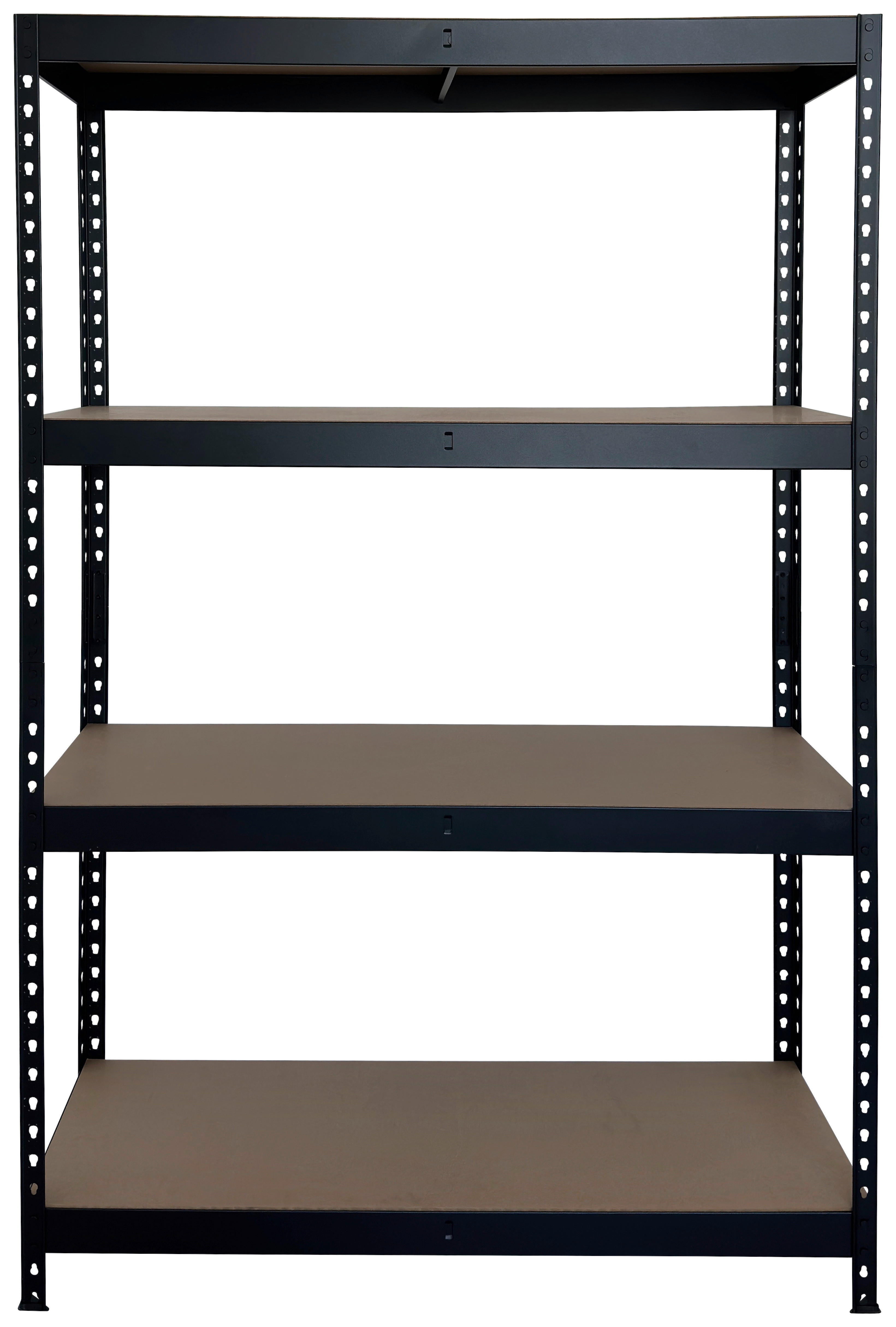 Schwerlaststeckregal schwarz B/H/T: ca. 120x180x45 cm Schwerlaststeckregal 180x120x45cm S - schwarz (120,00/180,00/45,00cm)