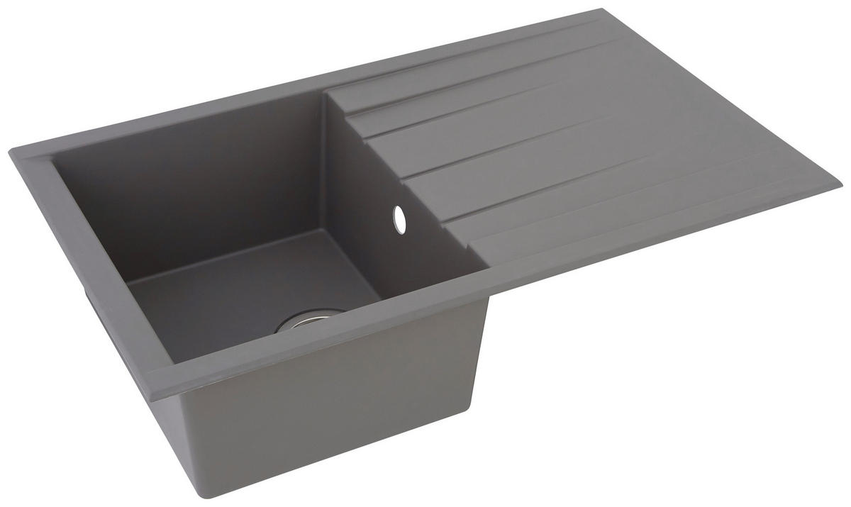 Respekta Einbauspüle Houston 80 x 50 G Beton grau Mineralite B/H/T: ca. 80x21x50 cm Houston 80 x 50 G - Beton/grau (80,00/21,00/50,00cm) - Respekta