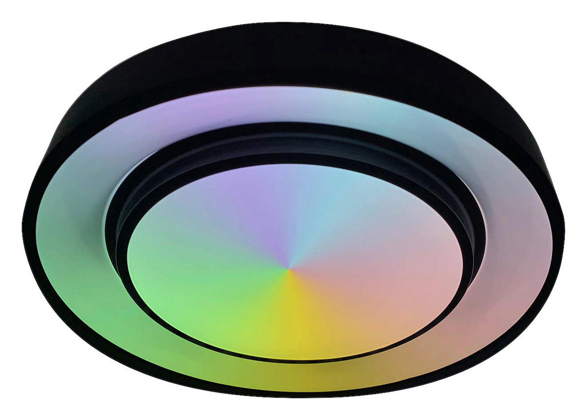 GLOBO Deckenleuchte SULLY 41368-24 schwarz Opal Metall Kunststoff H/D: ca. 7,5x38 cm SULLY - schwarz/Opal (38,00/7,50cm) - GLOBO