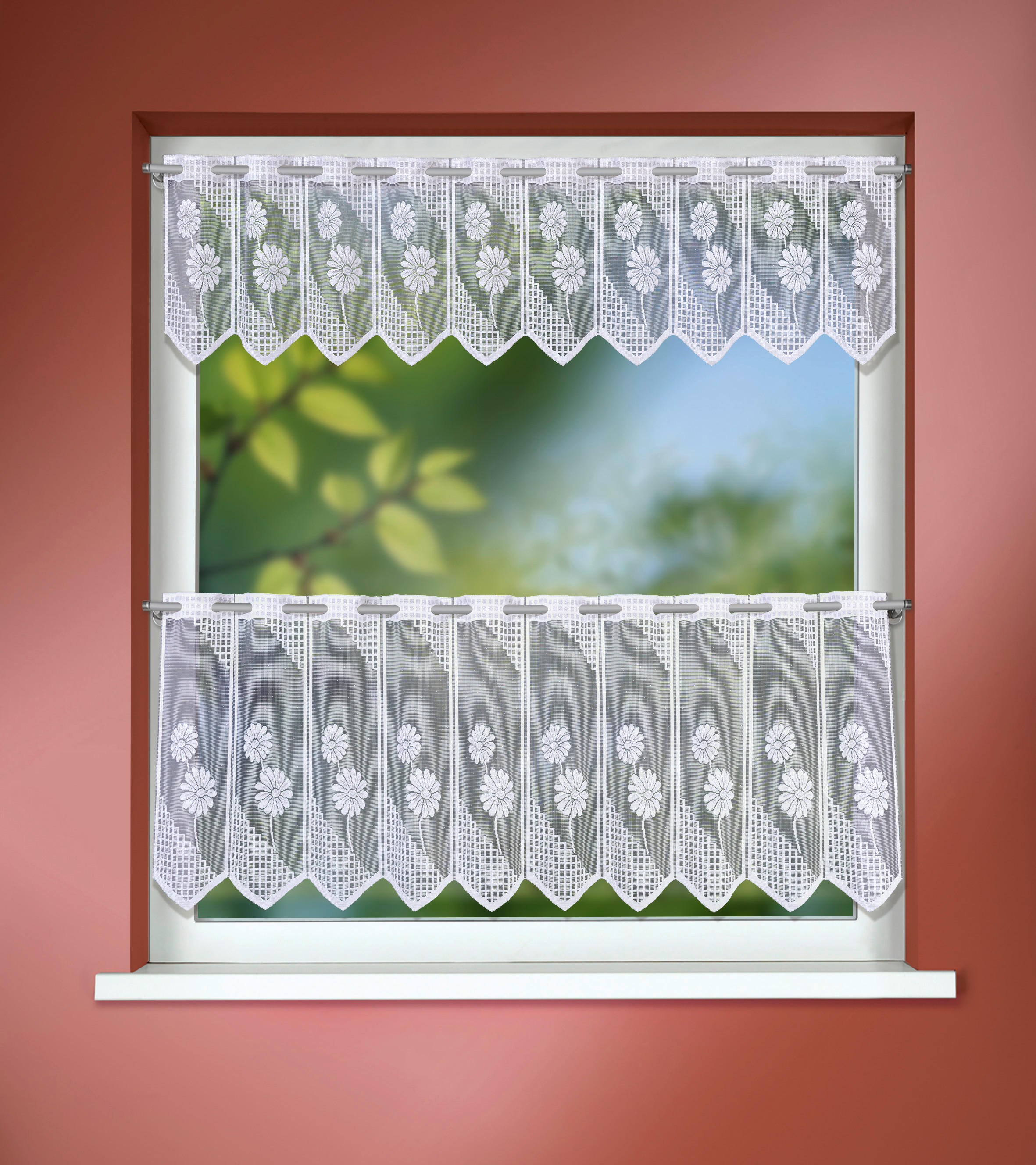 Thumbnail - POCOline Scheibengardine Rügen weiß B/L: ca. 140x45 cm