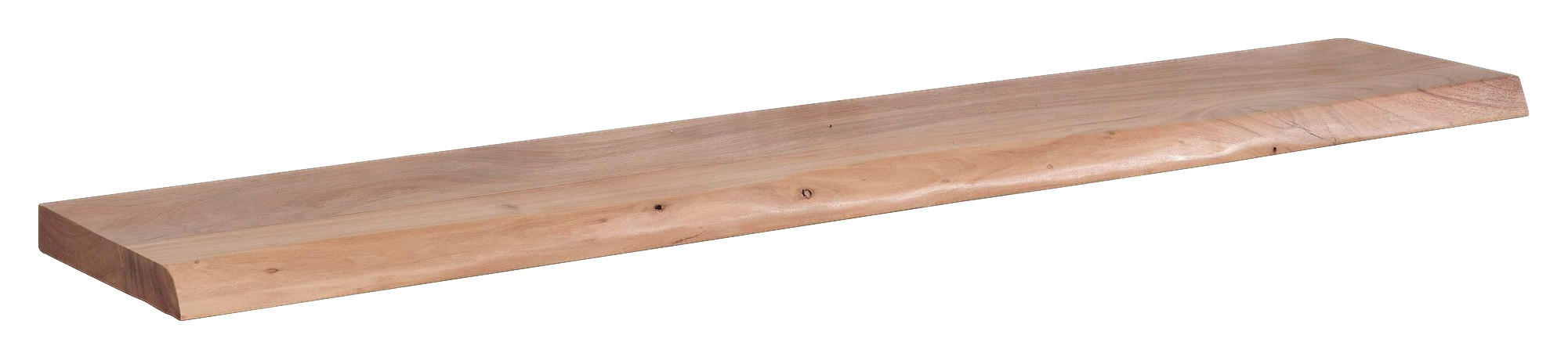 Wandregal braun Holz B/H/T: ca. 140x7x26 cm Wandregal - braun (140,00/7,00/26,00cm) - Wohnling