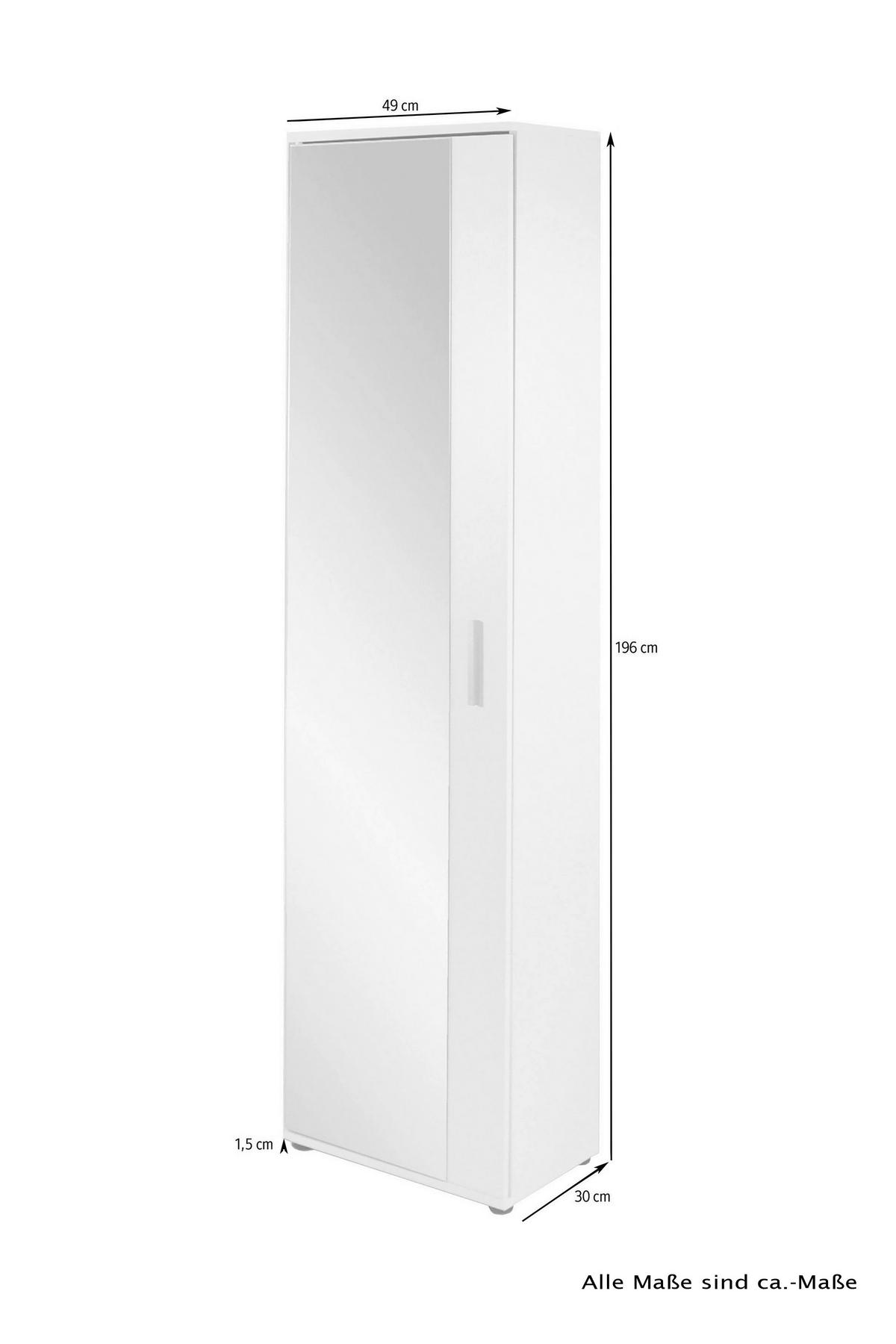 Hochschrank JAKOB schwarz schwarz B/H/T: ca. 49x196x30 cm JAKOB - schwarz (49,00/196,00/30,00cm) - byLIVING