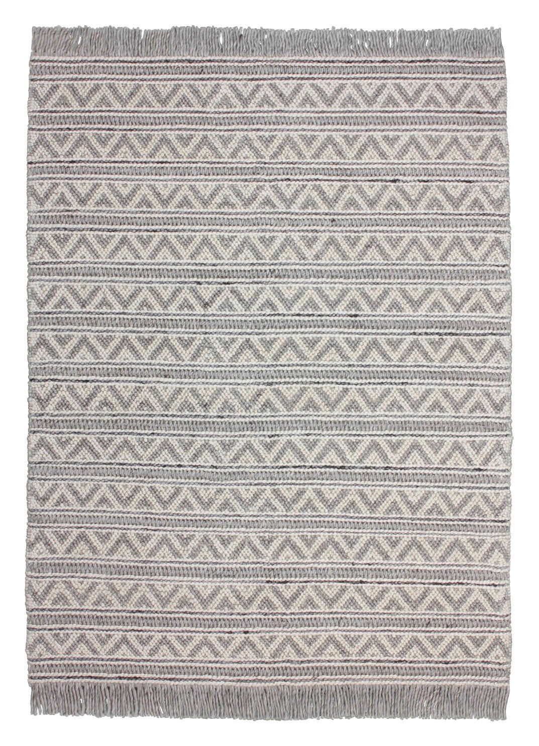 Kayoom Kurzflorteppich Natura 410 silber B/L: ca. 120x170 cm Natura 410 - creme/silber (120,00/170,00cm) - Kayoom