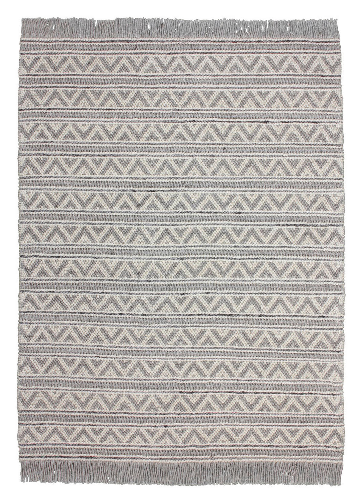 Kayoom Kurzflorteppich Natura 410 silber B/L: ca. 120x170 cm Natura 410 - creme/silber (120,00/170,00cm) - Kayoom