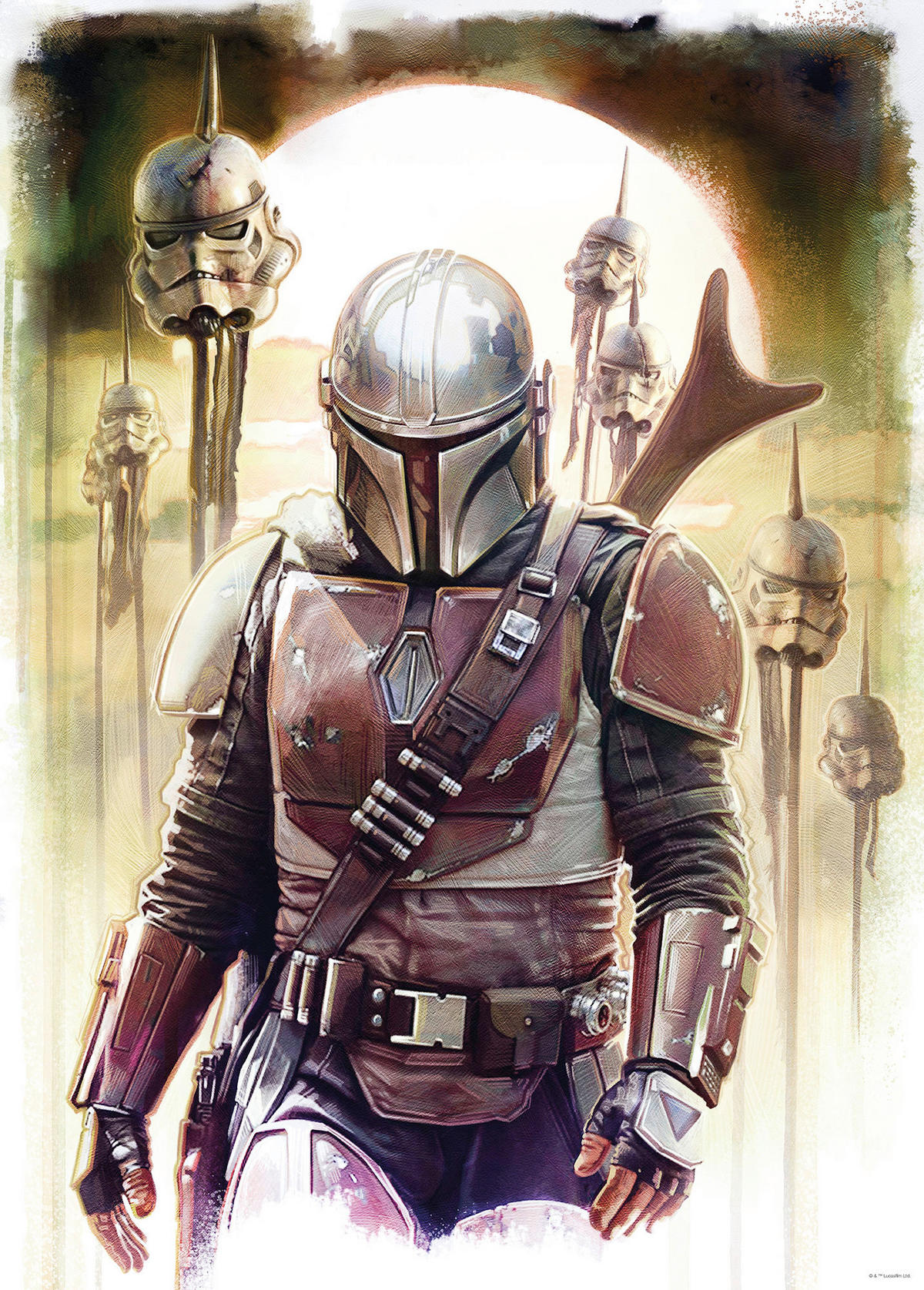 Komar Poster Mandalorian Impaler Disney B/L: ca. 50x70 cm Mandalorian Impaler - (50,00/70,00cm) - Komar