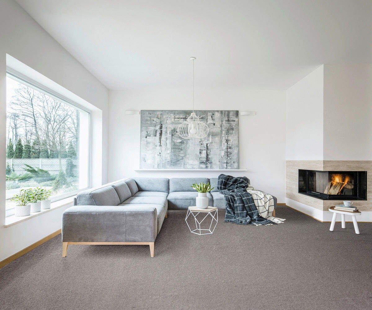 Teppichboden Olvera grau B: ca. 400 cm pro m² Olvera - grau (400,00cm)