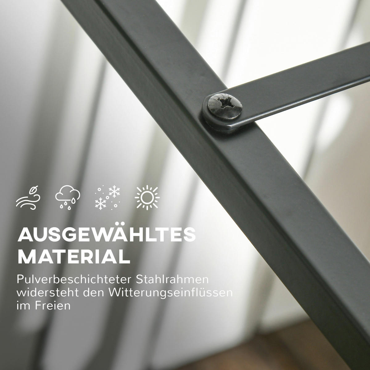 Outsunny Kaminholzregal schwarz B/H/L: ca. 35x76x39 cm Kaminholzregal - schwarz (39,00/35,00/76,00cm) - Outsunny