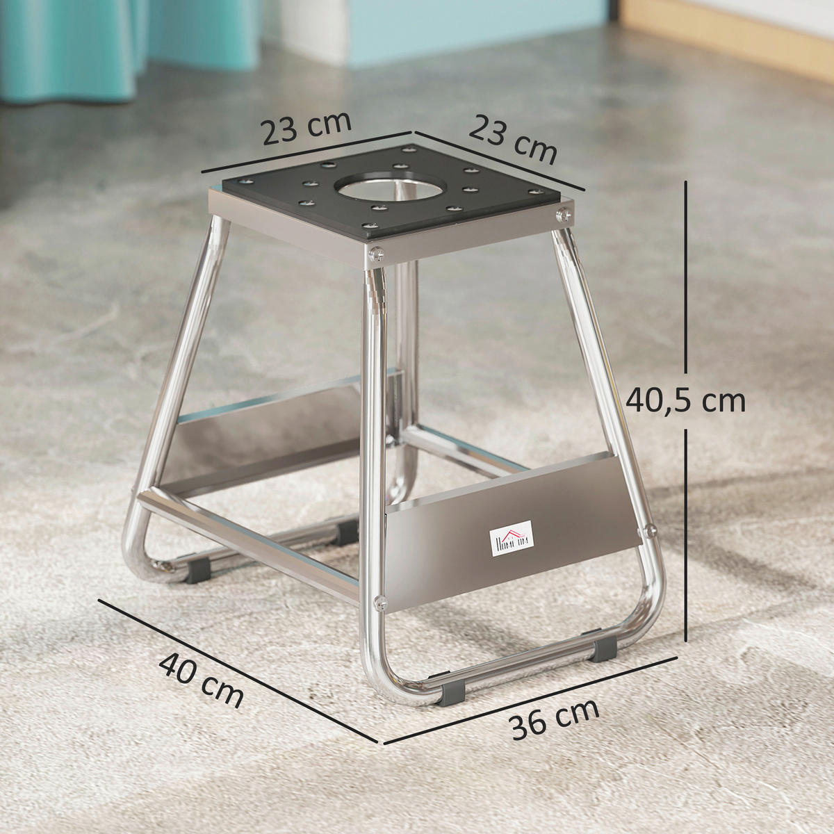 HOMCOM Motorradständer B/H/L: ca. 36x40,5x40 cm Motorradständer - grau (40,00/36,00/40,50cm) - HOMCOM