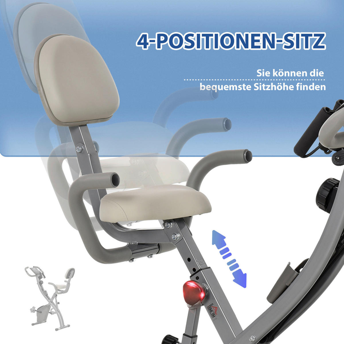 HOMCOM Fahrradtrainer grau Kunststoff B/H/L: ca. 51x115x97 cm Fahrradtrainer - grau (97,00/51,00/115,00cm) - HOMCOM