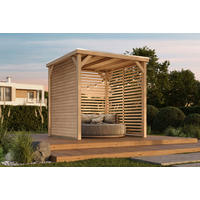 Karibu Pavillon Arizona natur Fichte B/H/T: ca. 231x243x231 cm Arizona - natur (231,00/243,00/231,00cm) - Karibu