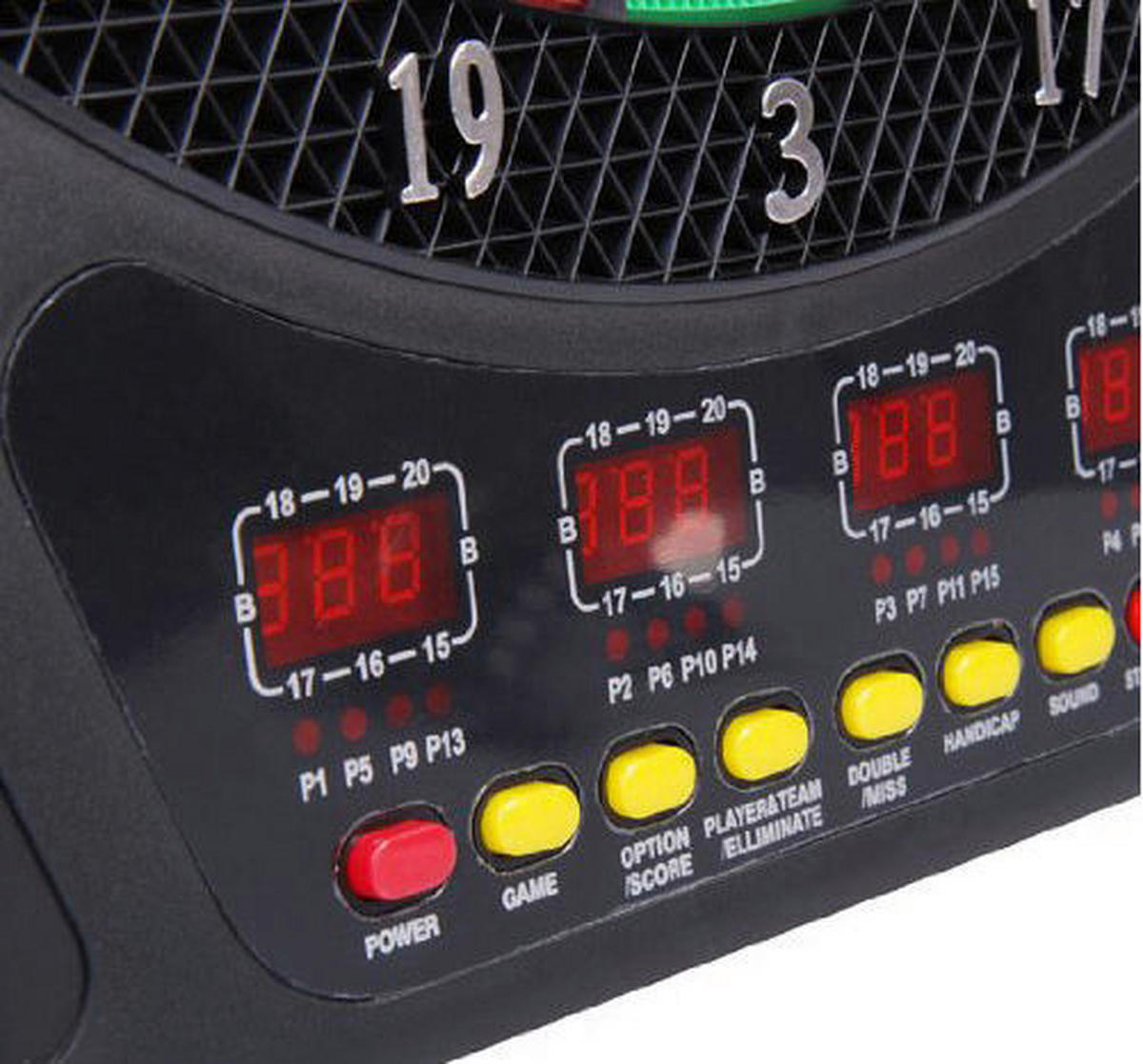 HOMCOM Dartscheibe B/H/T: ca. 44x51,5x3,2 cm Elektronische_Dartscheibe - schwarz (44,00/51,50/3,20cm) - HOMCOM