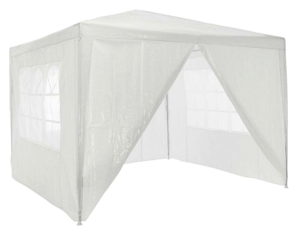 VCM Pavillon weiß Polyester-Mischgewebe B/H/L: ca. 300x187x300 cm Pavillon - weiß (300,00/300,00/187,00cm) - VCM