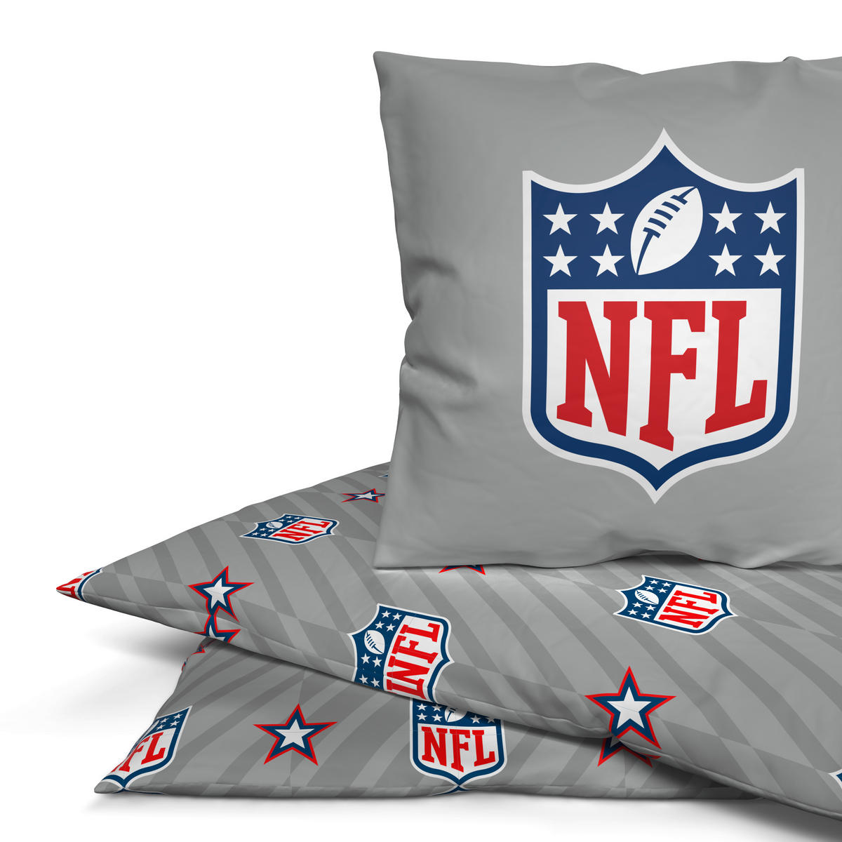 Microfaser Bettwäsche NFL NFL - weiß/rot (135,00/200,00cm) - NFL