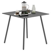 Outsunny Gartentisch grau Stahl B/H/L: ca. 80x74x80 cm Gartentisch - grau (80,00/80,00/74,00cm) - Outsunny