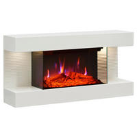 Balderia Elektrischer-Kamin weiß Metall B/H/T: ca. 82x41,8x21,6 cm IDA - weiß (82,00/41,80/21,60cm) - Balderia