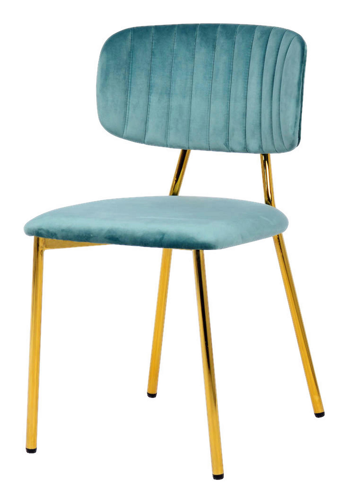 Stuhl Kian 100 2er-Set mint Microfaser B/H/T: ca. 47x80x51 cm Kian 100 2er-Set - gold/mint (47,00/80,00/51,00cm) - 360 Living
