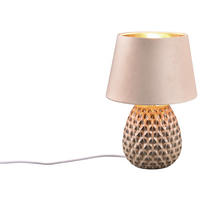 Reality Tischleuchte R51531944 Ariana beige Keramik Samt H/D: ca. 35x24 cm E27 1 Brennstellen Ariana - beige (24,00/35,00cm) - Reality