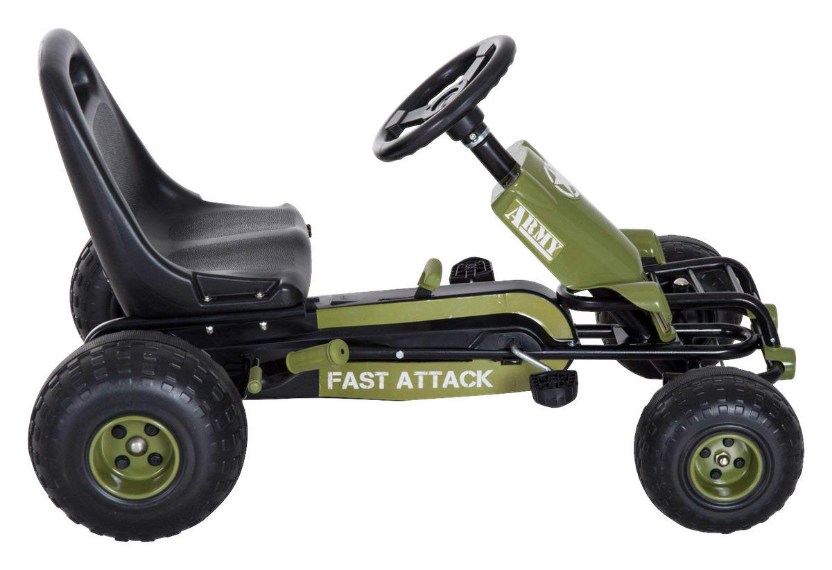 HOMCOM Kinder-Tretauto grün B/H/L: ca. 65x56x99 cm Kinder_Tretauto - schwarz/grün (99,00/65,00/56,00cm) - HOMCOM