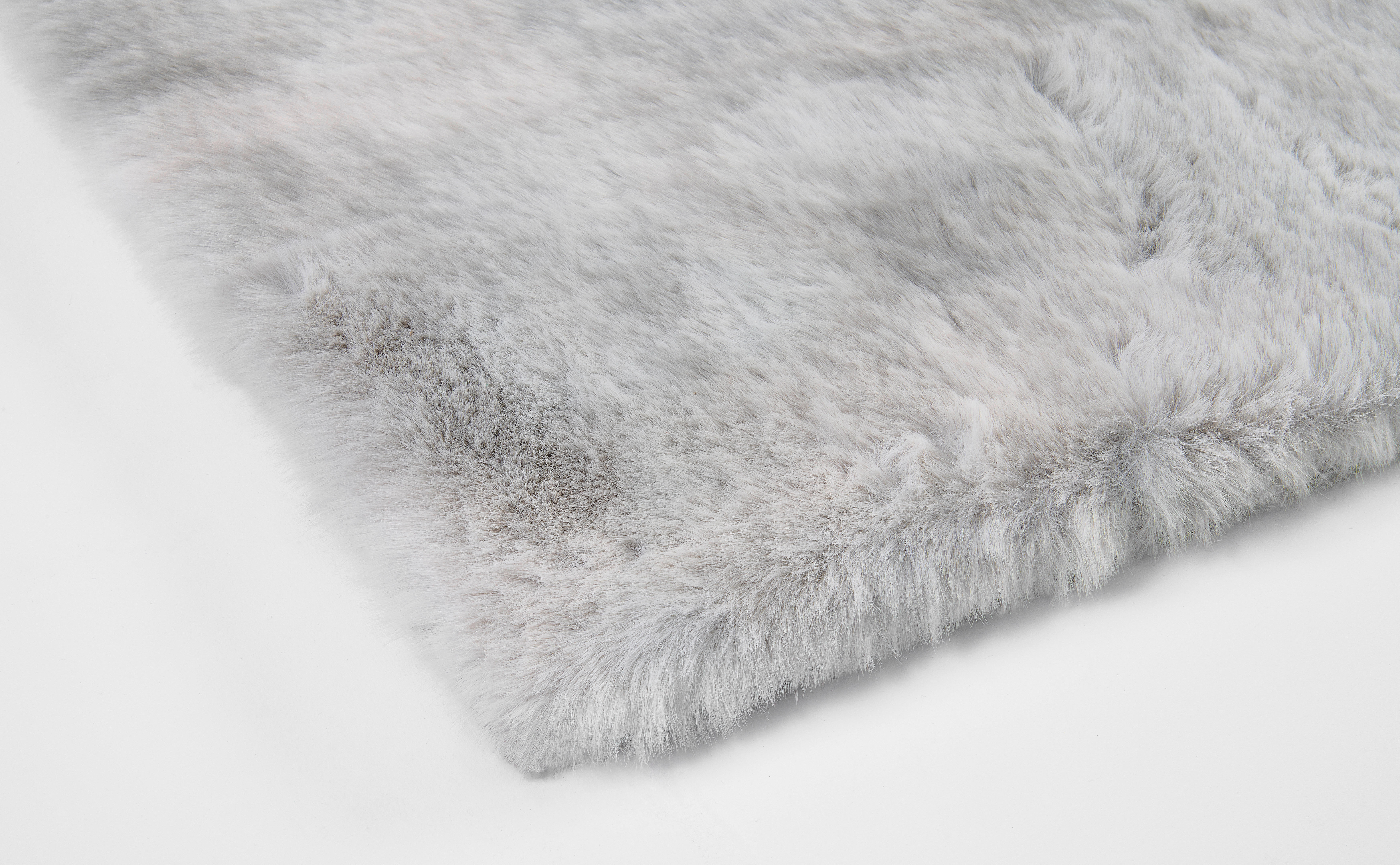 Thumbnail - Fellimitat Moyo Batik silber B/L: ca. 160x230 cm