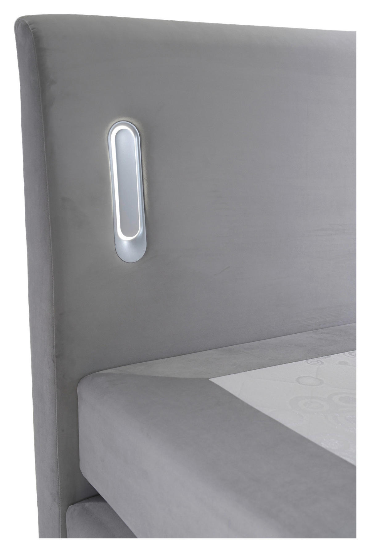 Boxspringbett Lighting hellgrau Liegefläche B/L: ca. 180x200 cm Lighting - hellgrau (181,00/119,00/224,00cm)
