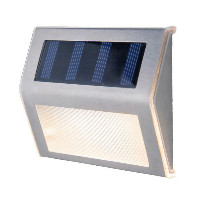 LED Solar-Außenleuchte 4er-Set NV5282104 silber Eisen B/H/L: ca. 2x8x10 cm LED Solar-Außenleuchte 4er-Set - silber (10,00/2,00/8,00cm) - Näve Leuchten