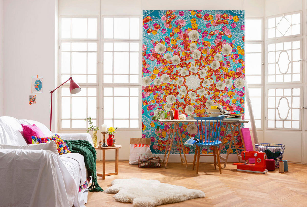 Komar Fototapete Happiness 4-969 multicolor B/H: ca. 184x254 cm Happiness 4-969 - multicolor (184,00/254,00cm) - Komar