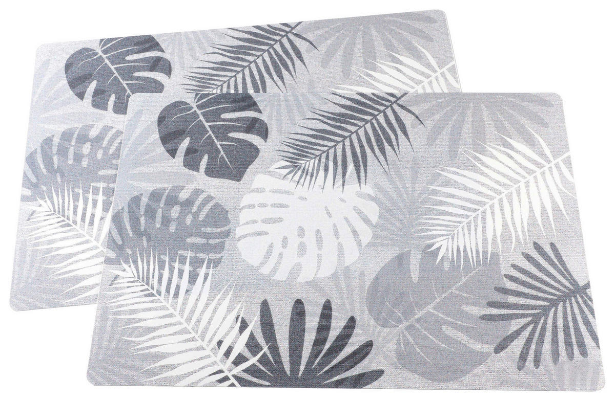 Ritzenhoff & Breker Platzmatte Platzmatte_Dschungelblatt - grau (45,00/30,00cm) - Ritzenhoff & Breker